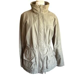 Gap Palermo Utility Jacket Olive Green Lined Women’s Size XL Military Style